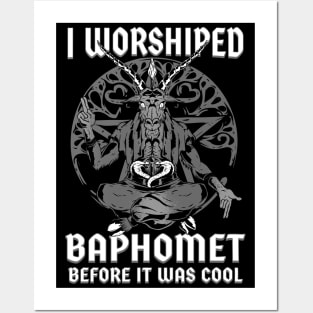 I worshiped Baphomet before it was cool - Funny Satan Meme Posters and Art